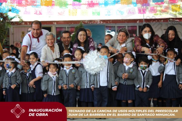 Cumple Irene Olea con la inversión en el sector educativo de Izúcar; entrega obra para jardín de niños