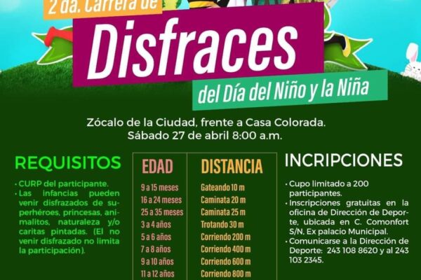 ¡Celebremos el Día del niño y la niña con una carrera llena de diversión y emoción inscribiendo a tu peque!
