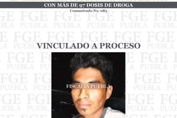 En Atlixco la FGE detuvo a una persona con más de 90 dosis de droga